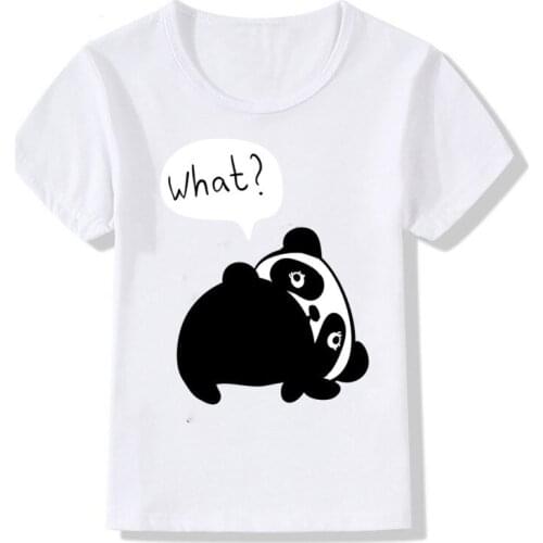 New Panda Cartoon Funny T-Shirts For Boys Kids Summer Clothes Boys Girls