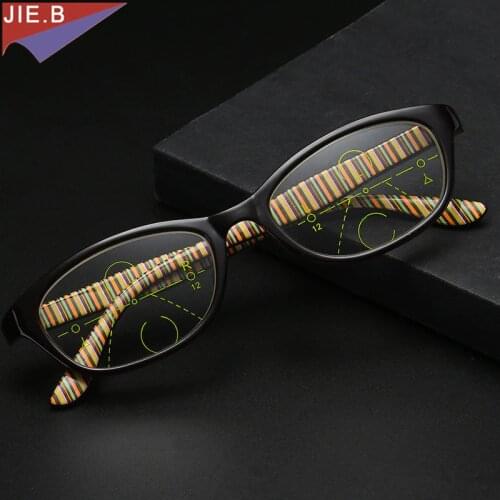 2019 New Multi-Focal Progressive Reading Glasses Women Prescription Presbyopic Eyeglasses Female Eyewear +1.0+1.5+2.0+2.5+3.0