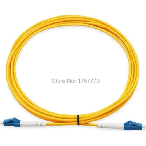 10PCS/bag LC UPC to LC UPC Simplex 3.0mm PVC Single Mode Fiber Patch Cable jumper fiber patch cord fibra optica