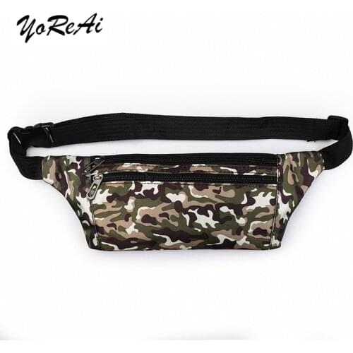YoReAi Casual Camouflage Printed Waist Bags Pack with Adjustable Band for Outdoors Fanny Packs Belt Bag Mini Portable Bum Bag