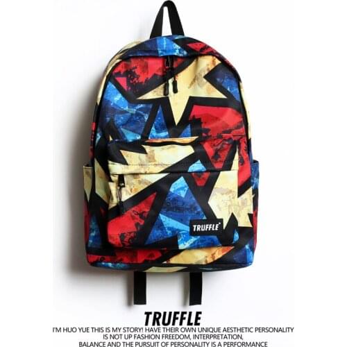 2021 TRUFFLE Brand Backpacks for Boys Girls Fashion Teenagers School with Print Abstract Travelling Bag for Laptop Water Trend