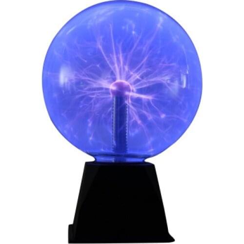 20cm Artificial Lightning Ball Ion Ball Tesla Coil Glow Ball Arc Ball Touch Lightning Sound Control 12V