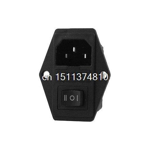 Screw Type IEC 320 C14 Male Plug AC 250V 15A Power Plug Inlet Socket Connector