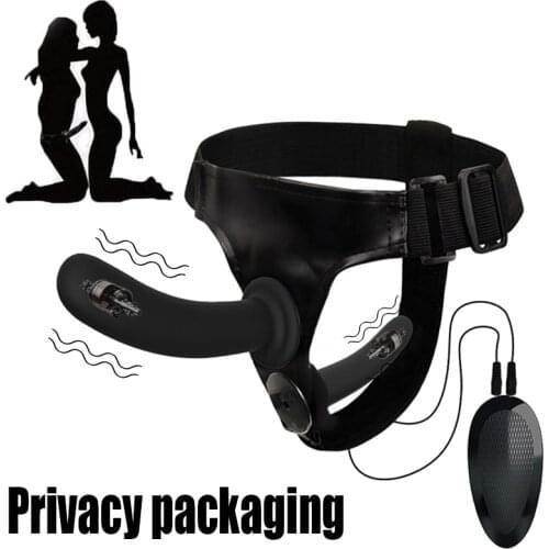 Silicone Strapon Dildo Strap-On Panties Vibrator Double Dildo Vibrator Adjustable Belt Sex Toy Sex Product for Women