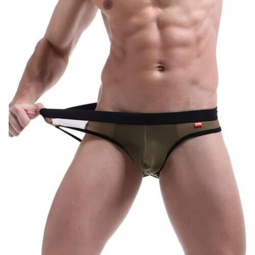 Open Backless Crotch G-strings Mesh Sexy Mens Underwear Penis Pouch Briefs Tanga Transparent Underwear Men Bikini Slip Thongs