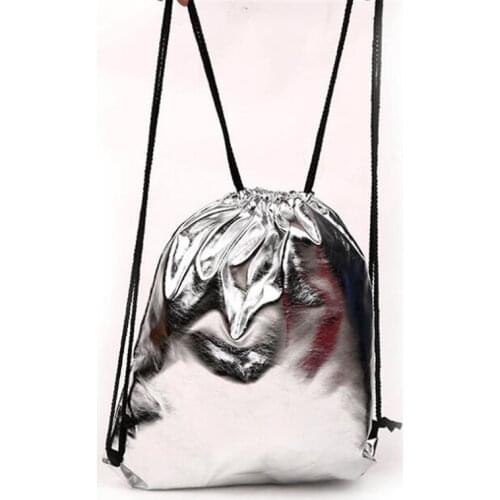 Drawstring Bag With Pu Leather Strap Pocket To Hold Drawstring Flamingo Gift Sports Bag Small Mini Travel Bags