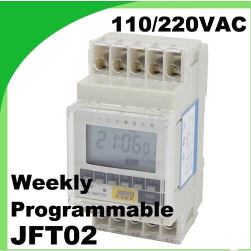 Din Rail Timer Controller Weekly Programmable digital time switch JFT02