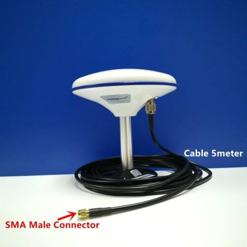 High precision RTK GPS base statio SMA Male connector ZED-F9P module receiver magnet RTK GPS GNSS GLONASS GALILE ANTENNA TNC-SMA