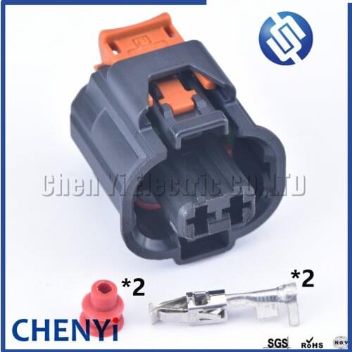 1 Set FCI 2 Pin 3.5mm Female petrol engine fuel injector Sensor car Waterproof Connector for peugeot