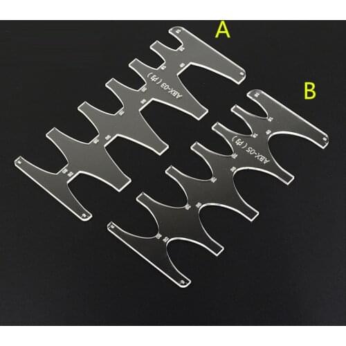 1Pcs Acrylic Belt Tail Round Hole Stencil Templates Leather Strap Craft DIY Template Board Tool for Leathercraft Punching Tools