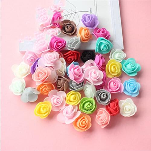 Min order $9.99 Free shipping Dia1.5-.2.0cm 80pcs/bag PE artificial rose flower / Gife box decoration / ornament foam flower