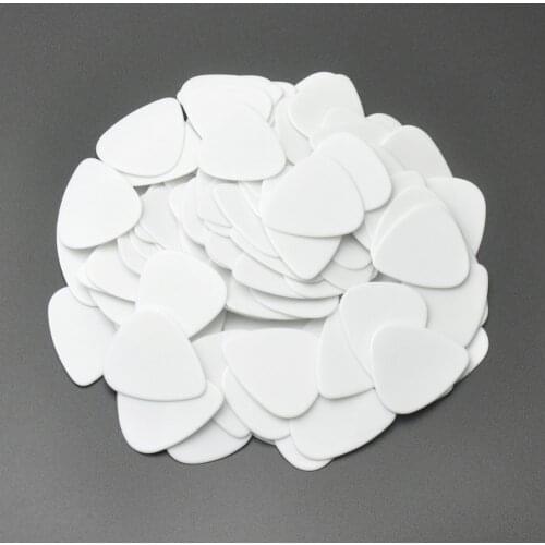 100pcs Heavy 1mm 351 Delrin Guitar Picks Plectrums White