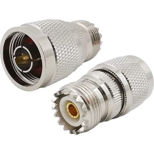 2Pcs Electronics RF Coaxial Coax Adapter N Male To UHF Female SO-239 SO239 Connector