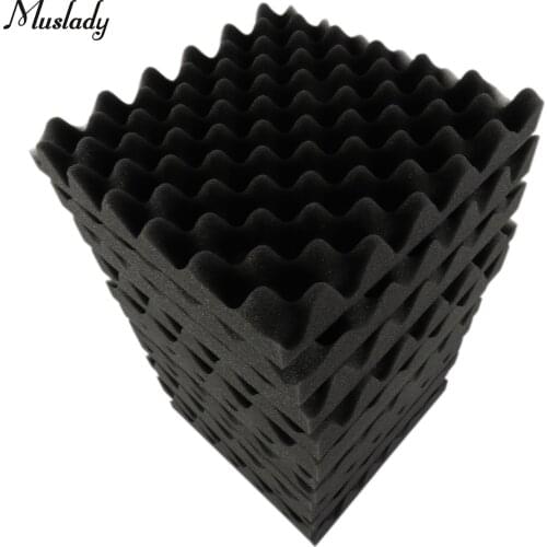 Muslady 12PCS 30 * 30 * 5cm Acoustic Foam Panels Egg Foam Pad Sound Isolation Foam for Home Studio Theater KTV