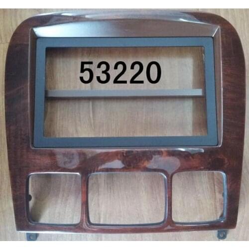 Car Fascias 2 Din Radio Audio Panel Frame Dash Kit For S CLASS W220 1998 1999 2000 2001 2002 2003 2004 2005