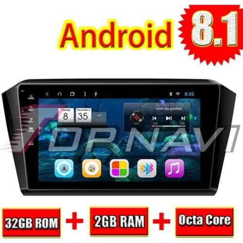Car Head Unit Player for VW Magotan 2017 10.1'' Android 8.1 Topnavi Auto PC GPS Navigation Automotive Stereo NO DVD Double Din