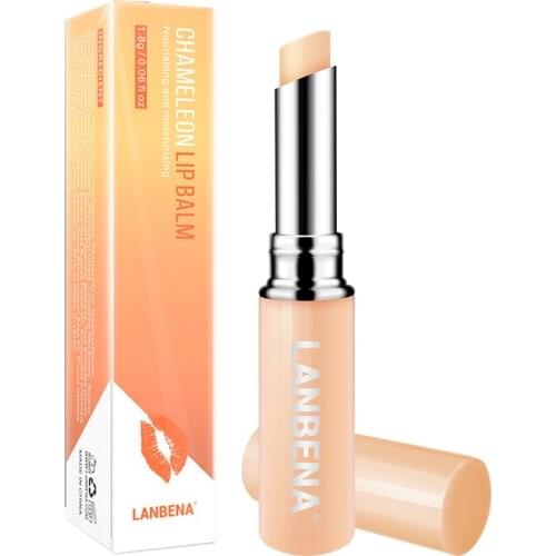 LANBENA Chameleon Lip Balm Rose Hyaluronic Acid Moisturizing Nourishing Lip Plumper Lip Lines Natural Extract Makeup Lipstick
