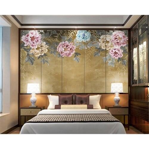 Beibehang behang Custom photo wallpaper 3D Chinese hand-painted HD classical peony rich bedroom background wall mural wallpaper