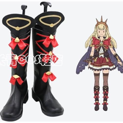 Granblue Fantasy Decaying Alchemist The Founding Alchemist Cagliostro Game Cosplay Shoes Boots C006
