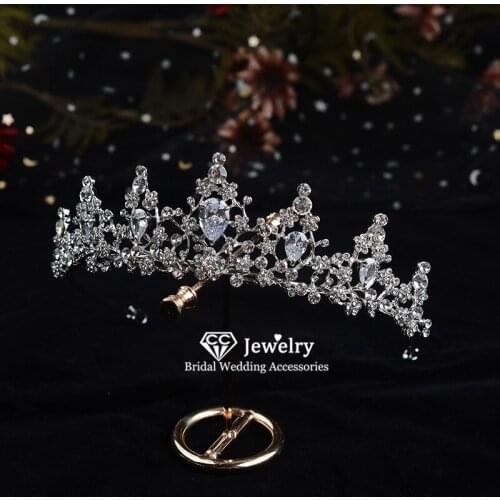 CC Tiaras and Crowns Bride Hair Jewelry Wedding Accessories for Women Queen Crowns Party Beauty Headwear Cubic Zirconia HG701