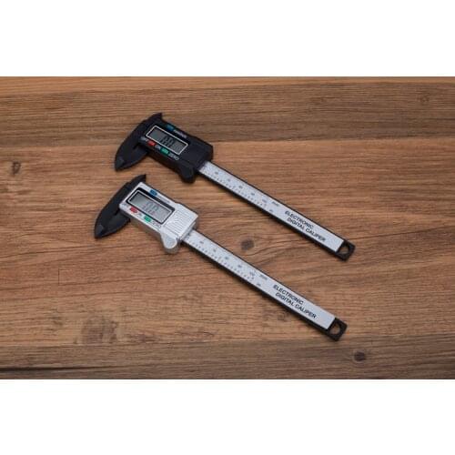 100mm Digital Vernier Caliper 4inch Electronic LCD Plastic Caliper Gauge Micrometer Ruler Carbon Fiber Micrometer Measuring Tool