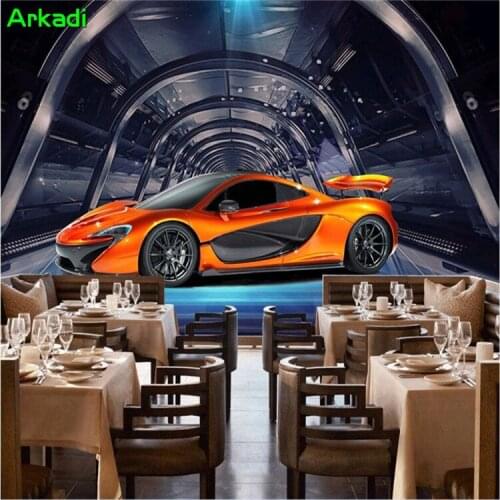 3d modern car racing theme living room wall photo wallpaper metal sexy sports car home decoration custom mural