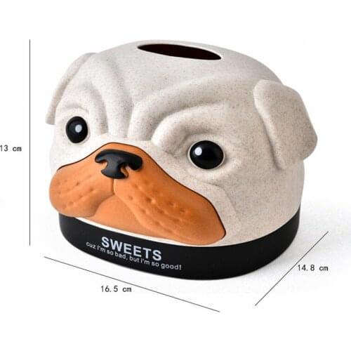 Tissue Box Cartoon Puppy Storage Box Creative Household Items Car Drawer Kitchen Bathroom Supplies
