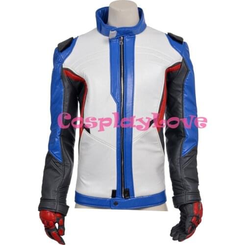 Soldier 76 Jacket Cosplay Costume for Adult Men Halloween Party Coat Free Shipping