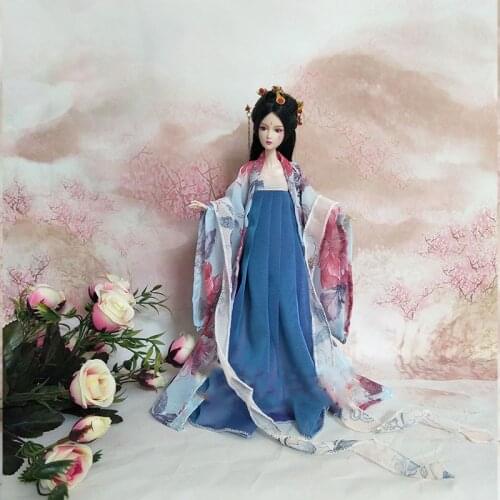 1/6 Figure Doll OB27 30cm Barbi 1/4 BJD Clothes Ancient Costume Hanfu Dress Samurai Outfit For BJD/SD Girl or Boy Doll B0259