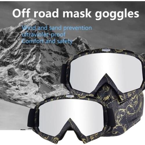 Punk Riding Mask Retro Motocross Helmet Goggles Bicycle Racing Mask Goggles Mens And Womens Outdoor Riding Sand-proof Glasses