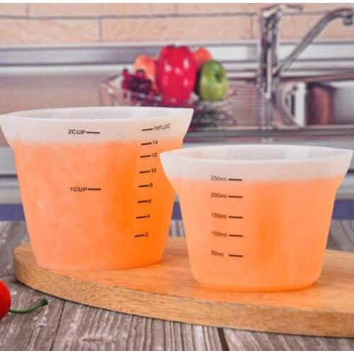 Reusable Silicone Measuring Cups 500ml & 250ml Resin Mixing Cups Epoxy Casting Molds Acrylic Paint Pouring Cups