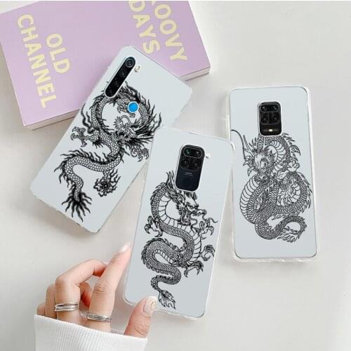 Fashion Dragon Animal Pattern Phone Case for Samsung S21 S20 A11 S10 S10E S9 S8 Plus Lite Note10 Note20 Ultra Transparent Cover