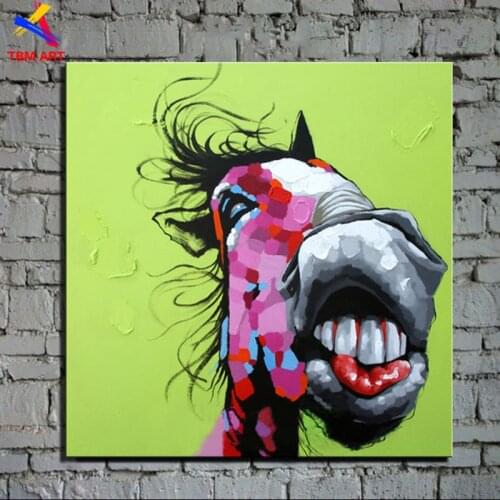 Bedroom Wall Art Laughing Donkey Canvas Art Picture Hand painted Modern Abstract Oil Painting On Canvas Wall Art No Framed CT098