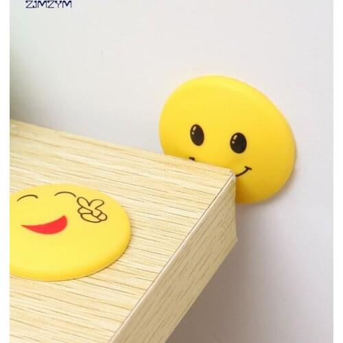 Cheap Silica gel Door Handle Knob Self Adhesive Bumper Stickers Crash Pad Wall Protector 3D Wall Stickers