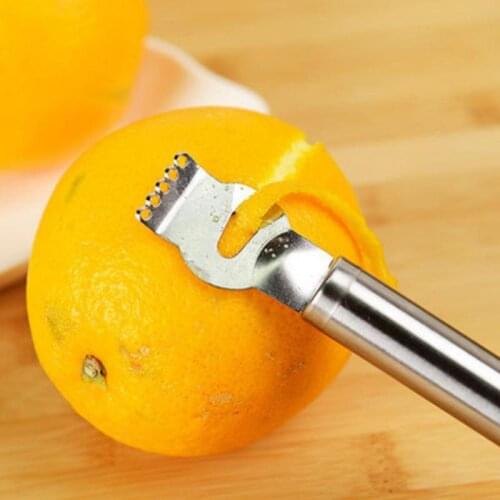 Stainless Steel Fruit Peelers Lemon Lime Orange Fruit Citrus Zester Peeler Fruit Grater Peeling Knife Kitchen Gadgets & Gadgets