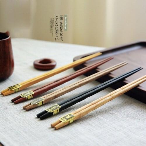5-Pairs Japanese Style Wooden Tableware Sets Sushi Chopsticks Sets