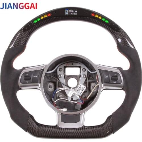 Fit For Audi R8 TTS TT LED Shift Light Carbon Fiber Steering Wheel 2007-2016 models