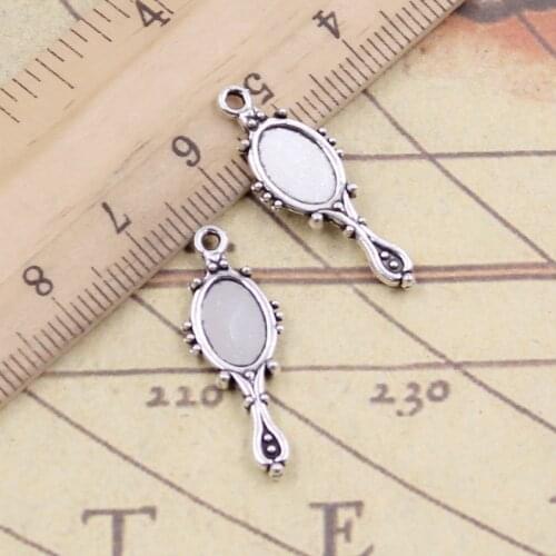 30pcs Charms Devil Mirror 27x20mm Tibetan Silver Color Pendants Antique Jewelry Making DIY Handmade Craft