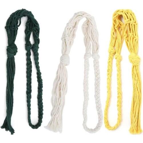 Retro Beer Red Wine Bottle Holder Bohemian Style Hand Knitting Cotton Rope Bottles Storage Hanging Bag