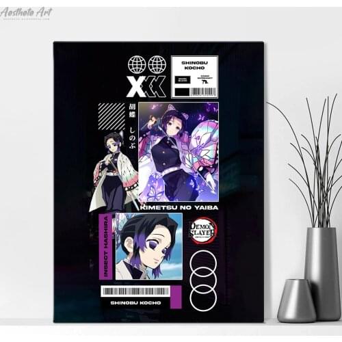 Shinobu Kocho Kimetsu no Yaiba Anime Manga Canvas Painting Wall Art Posters Prints Living Room Decoration Home Decor