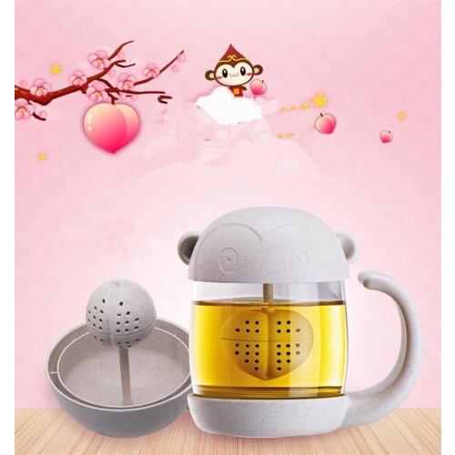 Tea Infuser For Kitchen Tools Creative Strainer Cat Monkey Tea Infuser Cup Grasses Mug