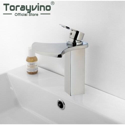 Basin Faucet Bathroom Sink Faucets Brass Chrome Waterfall Water Faucet Bathroom Innovative Design Tap