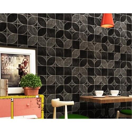 Beibehang Modern square foliage purple black yellow white 3d wallpaper living room restaurant room office wallpaper roll mural