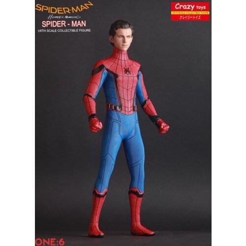 Crazy Toys Marvel Action Figure 1/6 Super Hero Spiderman Home Coming Model Toys