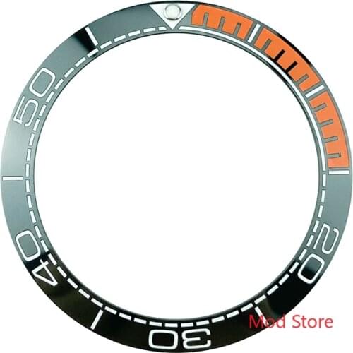 Luminous Pip 38mm 1/4 Orange Black/Gray Ceramic Bezel Insert Set For Sub Diver Sea Master SKX007/009 Watch Replace Accessories