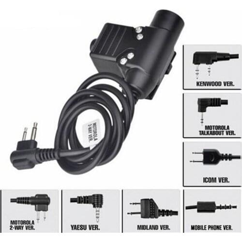 Tactical Headset U94 PTT for KENWOOD/Midland Walkie-Talkie BaoFeng UV-82 Radio Headset Airsoft Headphone