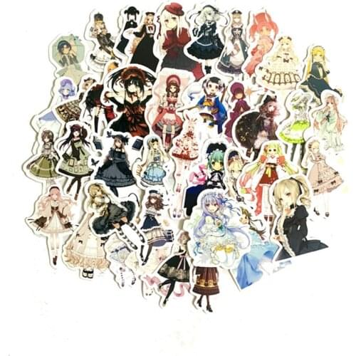 TD ZW 42Pcs 2-3CM Hand Account Lolita Girl Stickers For Suitcase Skateboard Laptop Luggage Fridge Phone DIY Decal Sticker