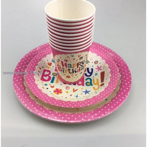 Party Decorations Kids Party Supplies Disposable Tableware Set Unicornio Decor Wedding Baby Shower Girl 1st Birthday