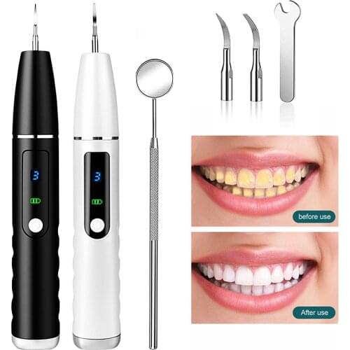 Sonic Dental Scaler Electric Calculus Remover Plaque Ultrasound Tooth Stains Tartar Portable Teeth Whitening Stone Teeth Clean