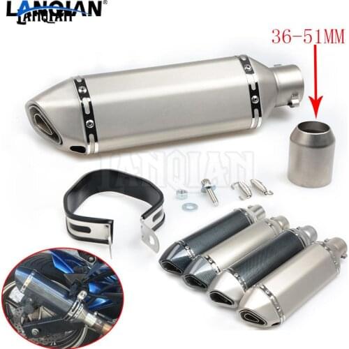 36-51mm Universal Modified Motorcycle Exhaust Pipe Muffler For Honda CBR 600RR 500R 400R 650 125 200 390 690